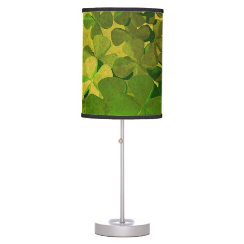 St Patricks Day and Good Luck Four_leaf clover Table Lamp