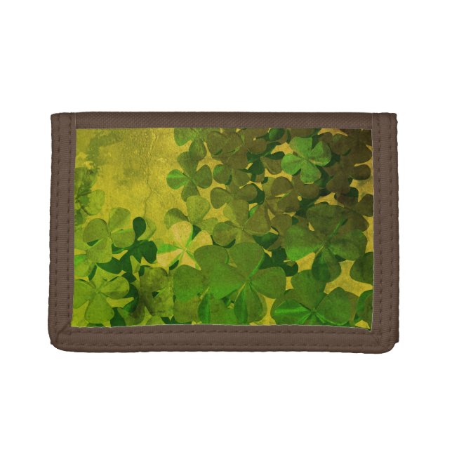 St. Patrick's Day and Good Luck ,‎Four-leaf clover Trifold Wallet (Front)
