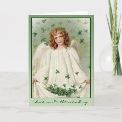 St Patricks Day Angel Card