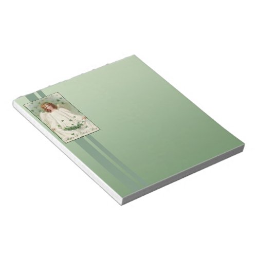 St Patricks Day Angel Notepad