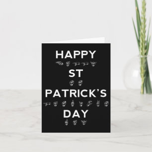 St Patrick's Day Asl Deaf Awareness Card