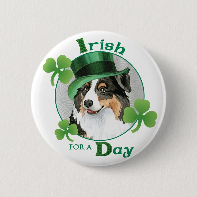 St. Patrick's Day Aussie Button (Front)