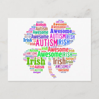 St. Patrick's Day Autism Awareness Products Postcard