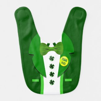 St. Patrick's Day Baby Dress Shirt & Jacket Bib