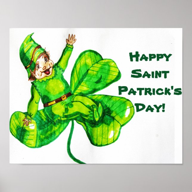 ST. PATRICK'S DAY BABY LEPRECHAUN POSTER (Front)