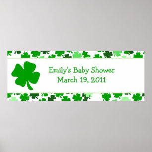 ST PATRICK'S DAY Baby Shower /  Birthday Banner Poster