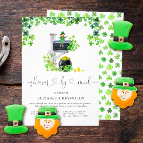 St Patricks Day  Baby Shower by Mail Invitation