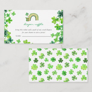 St. Patrick's Day Baby Shower Diaper Raffle Enclosure Card