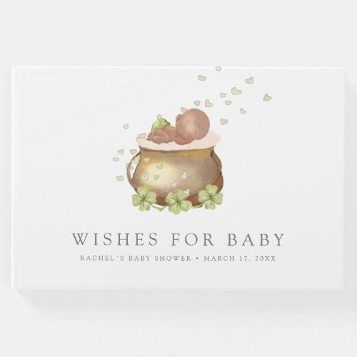 st patricks day baby shower guest book