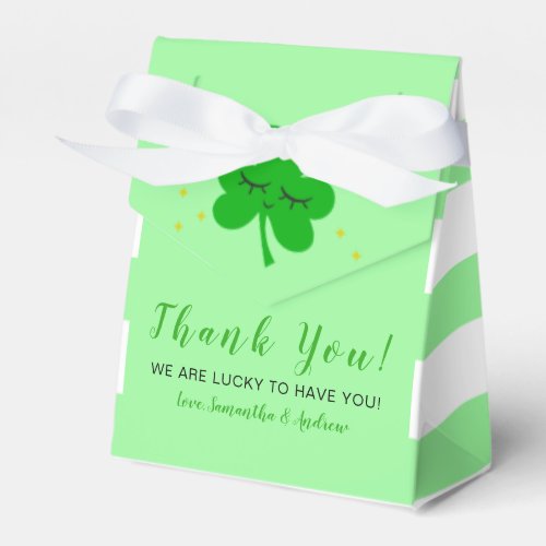 St Patricks Day Baby Shower Thank You Favor Boxes