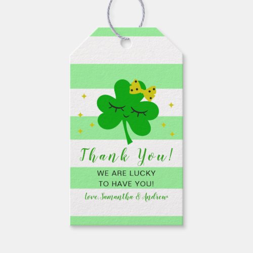 St Patricks Day Baby Shower Thank You Gift Tags