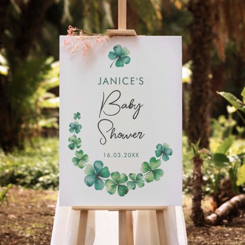 St Patricks Day Baby Shower Welcome Sign