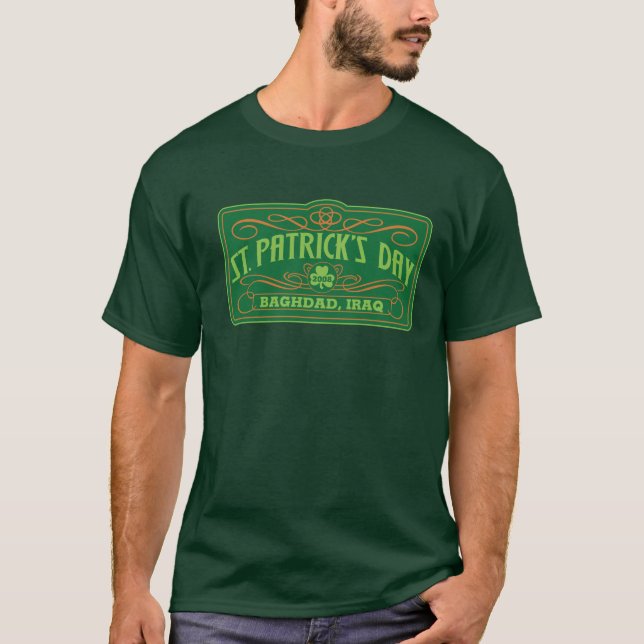 St. Patrick's Day - Baghdad, Iraq T-Shirt (Front)
