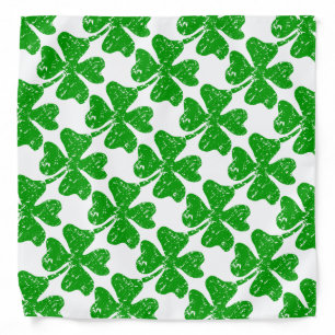 St Patricks Day bandana Green shamrock pattern