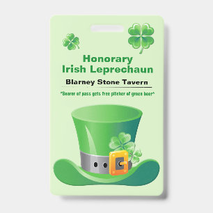 St. Patrick's Day Bar Badge