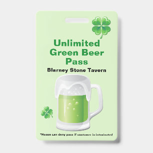 St. Patrick's Day Bar Badge