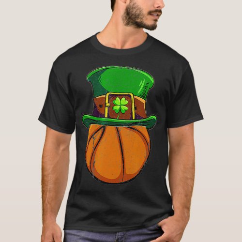 St Patricks Day Basketball Ball Irish Shamrock T_Shirt