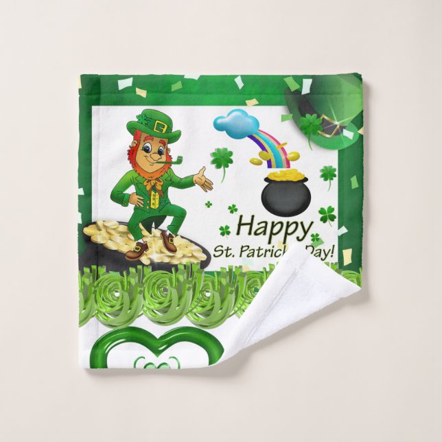 St. Patrick's Day Bathroom Towel Sets (Wash Cloth)