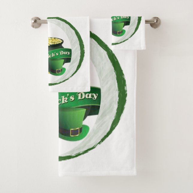 St. Patrick's Day Bathroom Towel Sets (Insitu)