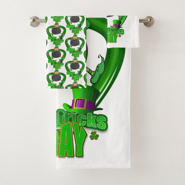 St. Patrick's Day Bathroom Towel Sets (Insitu)