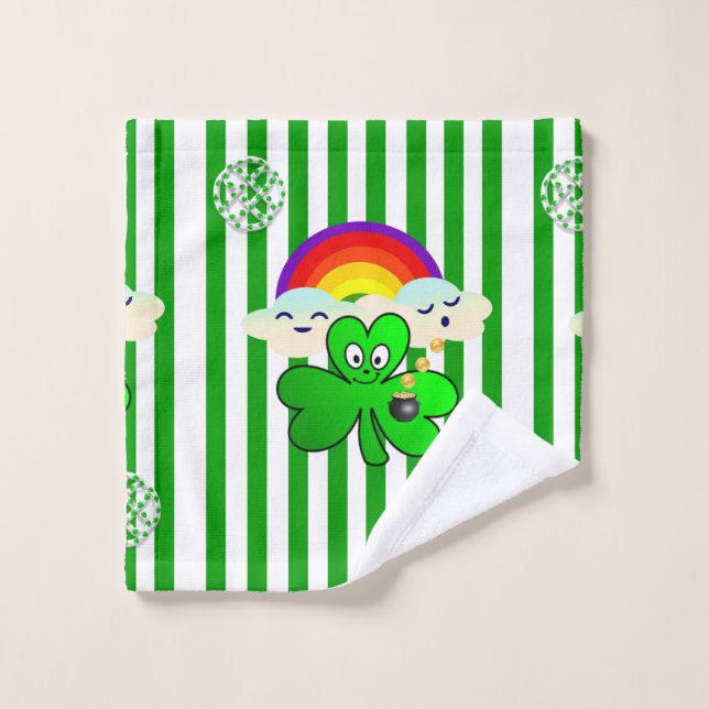 St. Patrick's Day Bathroom Towel Sets (Wash Cloth)