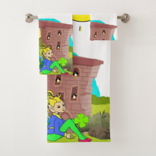 St. Patrick's Day Bathroom Towel Sets Penguin