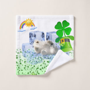 St. Patrick's Day Bathroom Towel Sets Polar Bear