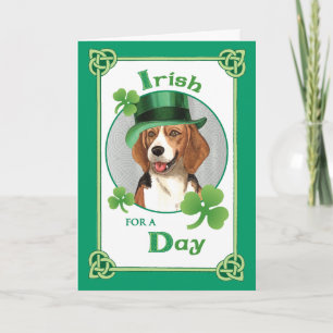 St. Patrick's Day Beagle Card
