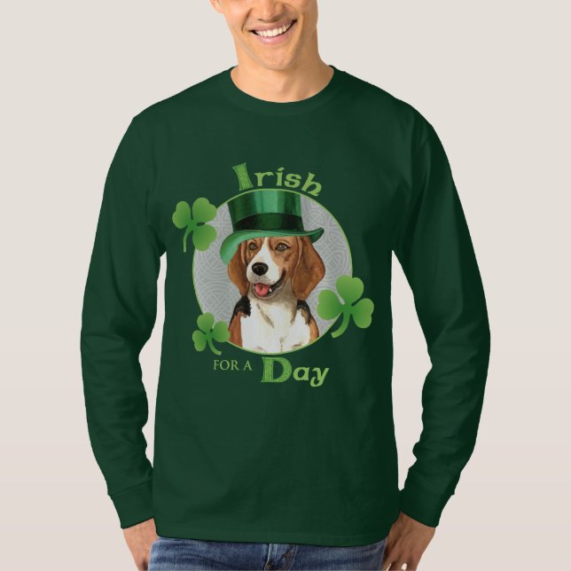 St. Patrick's Day Beagle T-Shirt (Front)