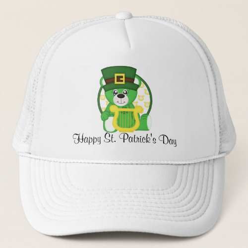 St Patricks Day Bear Trucker Hat