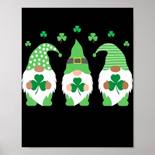 St Patricks Day Bearded Diversity Gnomes With Poster