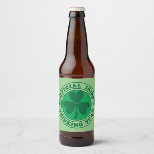 St Patricks Day Beer Bottle Label