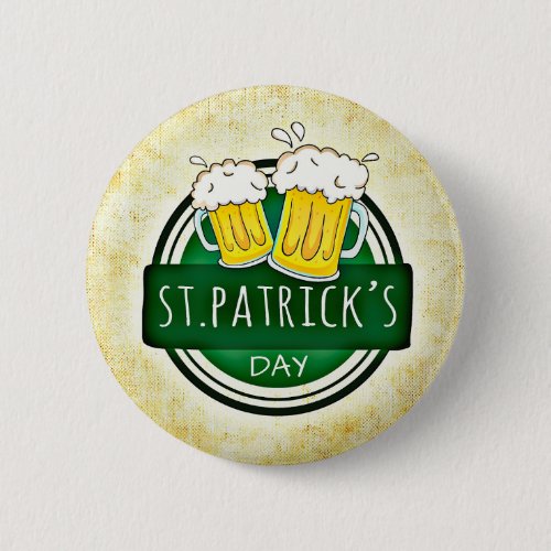  StPatricks Day Beer  Button