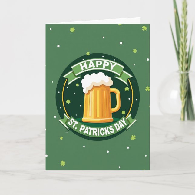 St Patricks Day Beer Cheers Card (Front)