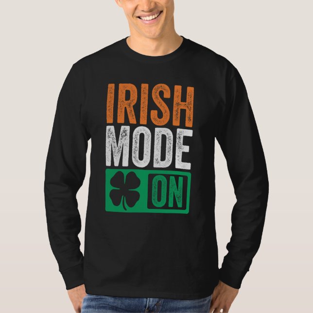 St Patrick's Day Beer Drinking Ireland Irish Mode  T-Shirt (Front)