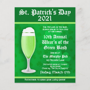 St. Patrick's Day Beer Event Invitation Flyer