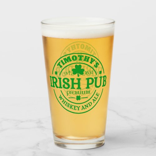 St Patricks Day Beer Glass