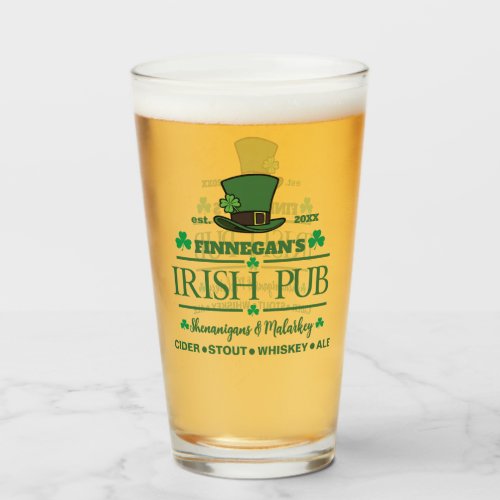 St Patricks Day Beer Glass