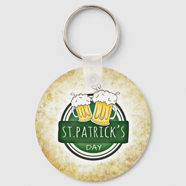 St. Patrick's Day Beer Keychain (Front)
