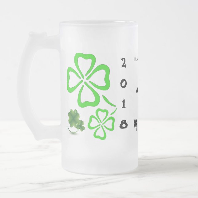 St Patrick's Day Beer Mug Template (Left)