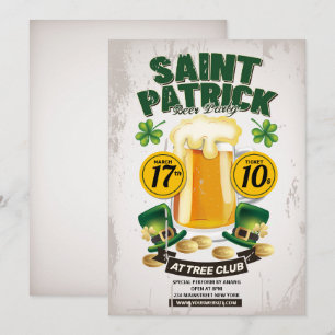 St Patrick's Day Beer Party Invitation