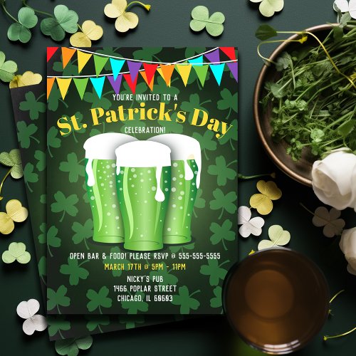 St Patricks Day Beer Party Invitations