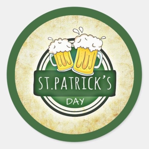 St Patricks Day Beer Party Stickers