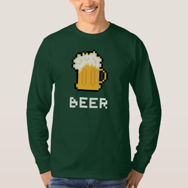 St. Patrick's Day Beer Pixel Icon T-shirt (Front)