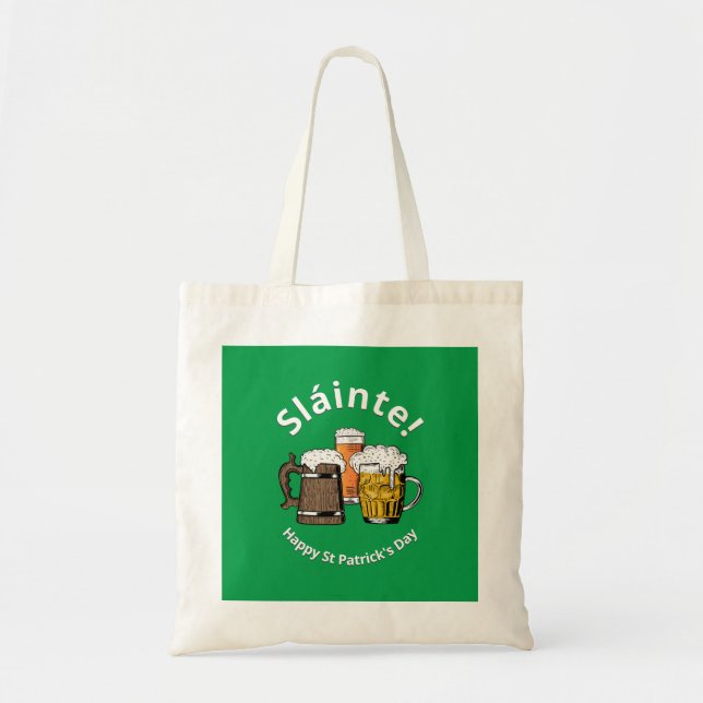 St Patricks Day Beer Tote Bag (Front)