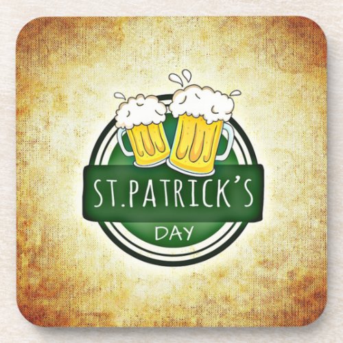 St Patricks Day Beers Beverage Coaster