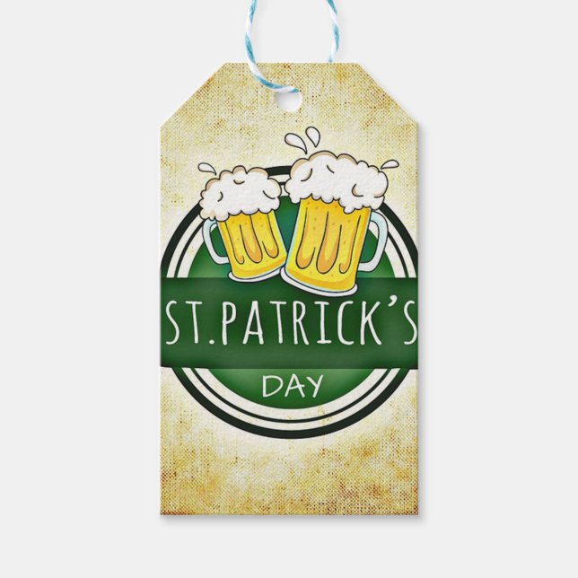 St. Patrick's Day Beers Gift Tags (Front)