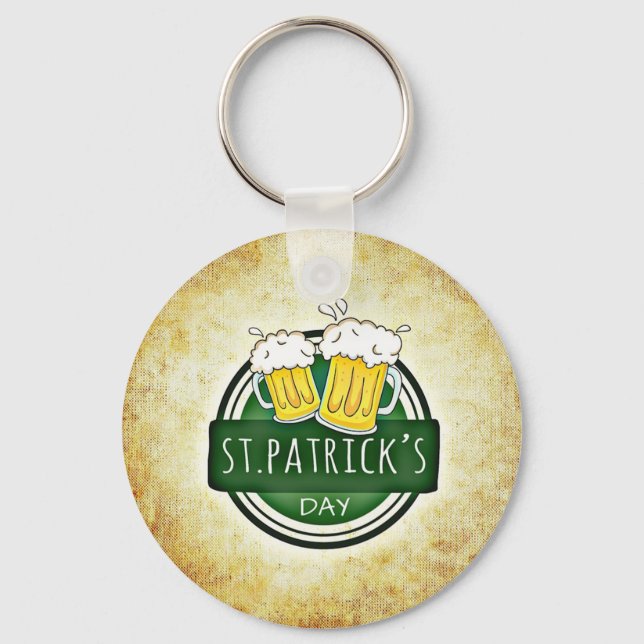 St. Patrick's Day Beers Keychain (Front)