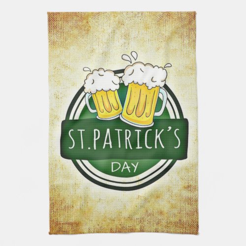 St Patricks Day Beers Kitchen Towel