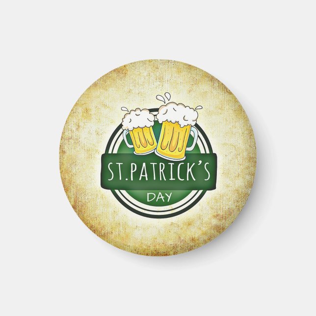St. Patrick's Day Beers Magnet (Front)